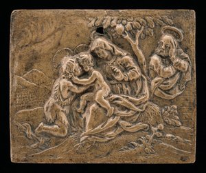 De Heilige Familie door Italian 16th Century