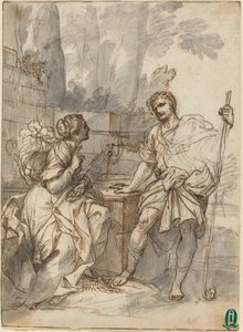Pastorale scène door Italian 18th Century