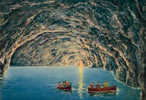 Capri: Grotta Azzurra (ingekleurde foto)