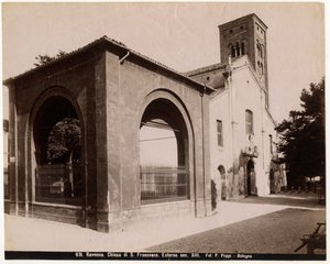 Kerk van St. Franciscus, Ravenna, Emilia-Romagna, Italië, foto door Pietro Poppi, Bologna, ca. 1900 door Italian Photographer