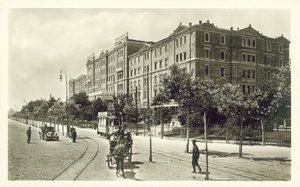 Excelsior Palace Hotel, Lido, Venetië (zwart-wit foto) door Italian Photographer