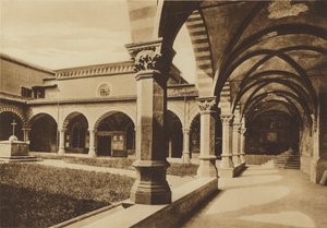 Florence: Kerk van S Maria Novella, De Groene Kloostergang, Fra Giovanni da Carpi door Italian Photographer