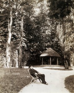 Giuseppe Verdi in de tuin van Villa Verdi, Sant