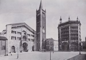 Italië: Parma, kathedraal en doopkapel door Italian Photographer