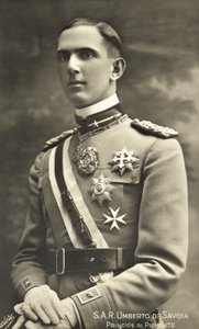 Koning Umberto II van Italië door Italian Photographer
