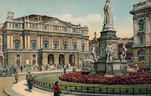 Milaan / Milaan: Teatro alla Scala (kleurenfoto) door Italian Photographer