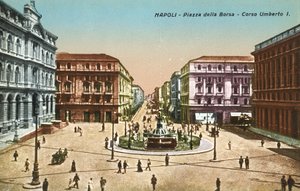Napels, Italië, Piazzo Della Borsa, Corso Umberto I door Italian Photographer