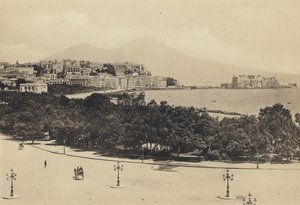 Napels: Panorama Visto Da Mergellina (zwart-wit foto) door Italian Photographer