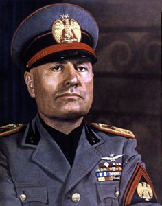 Portret van Mussolini (foto)