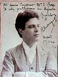 Portret van Pietro Mascagni (1863-1945) Italiaanse componist door Italian Photographer