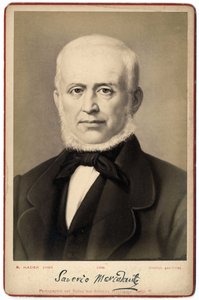 Portret van Saverio Mercadante (1795-1870), Italiaanse componist door Italian Photographer