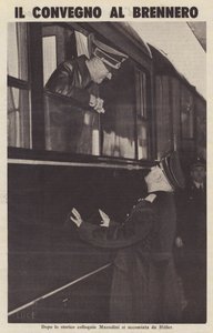 De Brenner-conferentie (z/w foto) door Italian Photographer