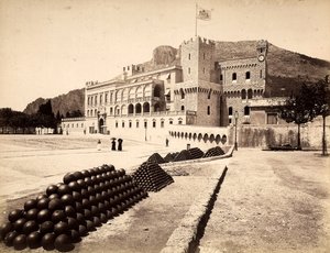 Het Prinselijk Paleis in Montecarlo, in het Vorstendom Monaco