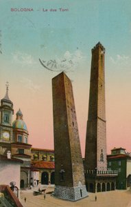 De twee torens in Bologna, Italië door Italian Photographer
