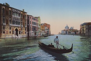 Venetië, Canal Grande vanaf Accademia, Palazzo Franchetti door Italian Photographer