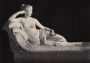 Villa Umberto I, Borghese Museum, Pauline Borghese zus van Napoleon I (z/w foto)