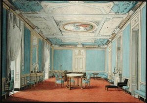 Een Neoklassiek Paleisinterieur in Napels, ca. 1830