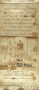De Montecassino Exultet Roll, c.1075-1080 door Italian School