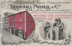 Advertentie voor Lazzari Moro & Co kant, Florence, Italië door Italian School