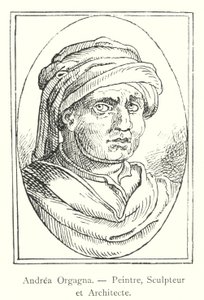 Andrea Orgagna, schilder, beeldhouwer en architect (gravure)