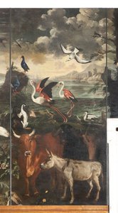Dieren, mythe van Orpheus (detail) door Italian School