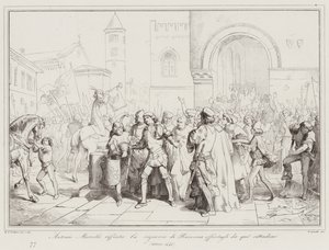 Antonio Marcello weigert het heerschap van Ravenna aangeboden door de burgers door Italian School