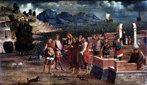 Apollo en Poseidon Komen Laomedon Helpen door Italian School