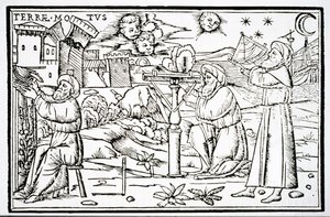 Arabische Astrologen, kopie van een illustratie uit In Somnium Sciopinis door Macrobius, Venetië 1513, gebruikt in Geschiedenis van de Magie, gepubliceerd eind 19e eeuw