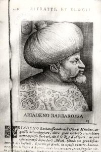 Ariadeno Barbarossa (c.1465-1546) (gravure) door Italian School