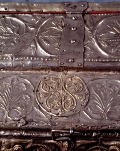 Ark van Barbarossa, met scènes uit het leven van St. Johannes de Doper (hout, zilverblad en stenen)