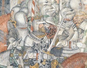 Leger, detail van een gevechtsscène door Italian School