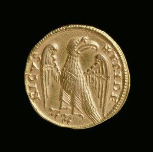 Augustalis van Frederik II (1198-1250), Koninkrijk Sicilië en Zuid-Italië, Messina Munt, 1231-50 (achterzijde) door Italian School