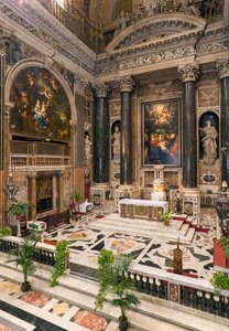 Barokkunst: Interieur van de Jezuïetenkerk van de Heilige Naam van Jezus in Rome door Italian School