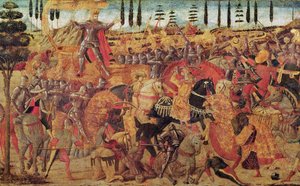 Slag tussen Darius (399-330 v.Chr.) en Alexander de Grote (356-323 v.Chr.) door Italian School