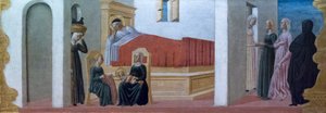 Geboorte van de Maagd door Meester van de Colonna Predella door Italian School