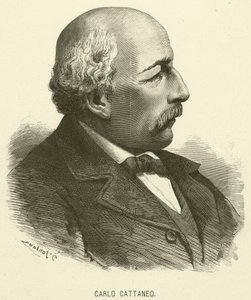 Carlo Cattaneo (gravure) door Italian School
