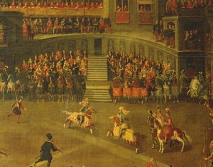 Carrousel op de Binnenplaats van het Palais du Belvedere
