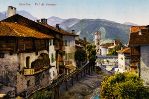 Cavalese, Val di Fiemme, ansichtkaart, Trentino-Alto Adige, Italië, 20e eeuw