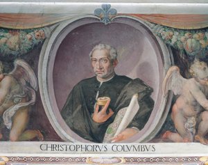 Christoffel Columbus, in de Sala del Mappamondo