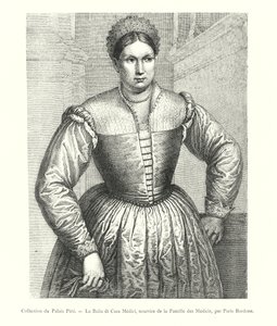 Collectie van het Pitti-paleis, De voedster van de Medici-familie, door Paris Bordone (gravure)