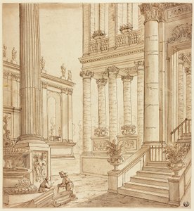 Colonnade Portico door Italian School