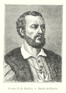 Cosme II de Medicis, Tekening van Garcia door Italian School