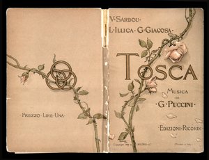 Omslag, Libretto della Tosca, Edizione Ricordi, Italië