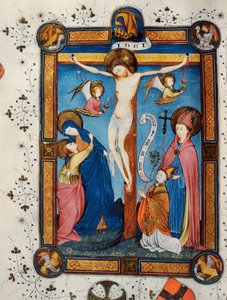 Kruisiging, illustratie uit het Missaal van Meester Pancratino, ca. 1430 (perkament) door Italian School
