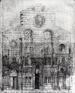 Ontwerp van de gevel van Santa Maria del Fiore of de Duomo, Florence door Italian School