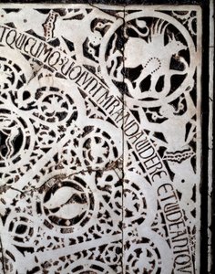 Detail van de originele marmeren vloer 11e-13e eeuw door Italian School