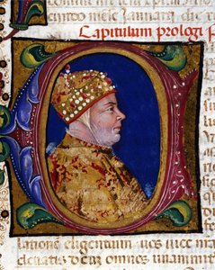 Doge Antonio Venier, verlicht portret van 1382 door Italian School