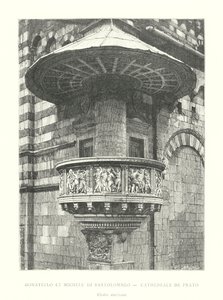 Donatello en Michele di Bartolommeo, Kathedraal van Prato, Buitenpreekstoel (gravure)