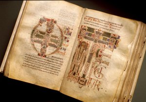 Dubbele pagina van een liturgisch manuscript uit de 11e eeuw door Italian School