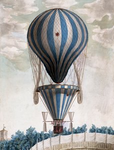 Vroege Heteluchtballon in Vlucht